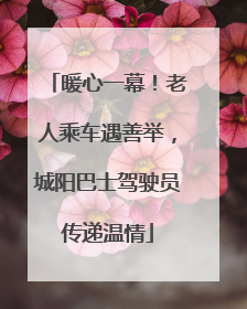 暖心一幕！老人乘车遇善举，城阳巴士驾驶员传递温情