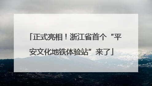 正式亮相！浙江省首个“平安文化地铁体验站”来了