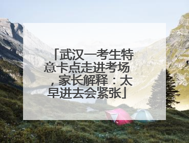 武汉一考生特意卡点走进考场，家长解释：太早进去会紧张