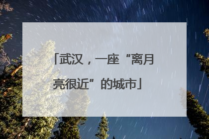 武汉，一座“离月亮很近”的城市