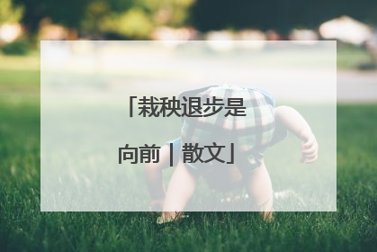 栽秧退步是向前｜散文