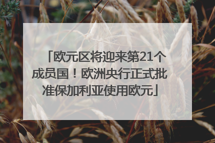 欧元区将迎来第21个成员国！欧洲央行正式批准保加利亚使用欧元