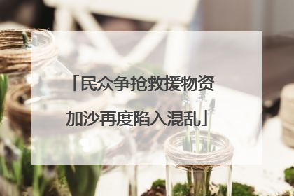 民众争抢救援物资 加沙再度陷入混乱
