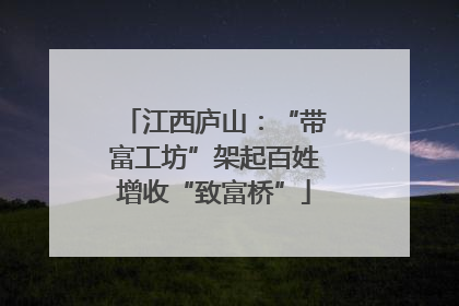 江西庐山：“带富工坊”架起百姓增收“致富桥”