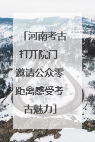 河南考古打开院门 邀请公众零距离感受考古魅力
