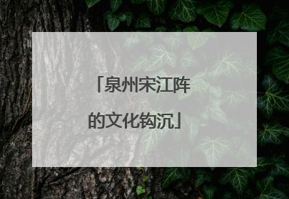 泉州宋江阵的文化钩沉