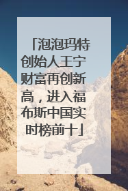泡泡玛特创始人王宁财富再创新高，进入福布斯中国实时榜前十