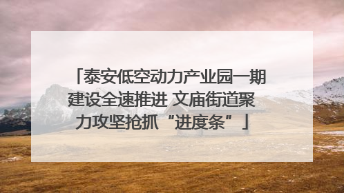 泰安低空动力产业园一期建设全速推进 文庙街道聚力攻坚抢抓“进度条”