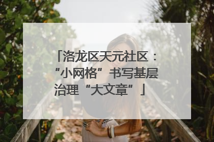 洛龙区天元社区：“小网格”书写基层治理“大文章”