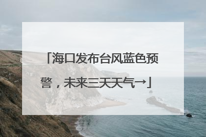 海口发布台风蓝色预警，未来三天天气→