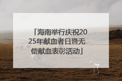 海南举行庆祝2025年献血者日暨无偿献血表彰活动