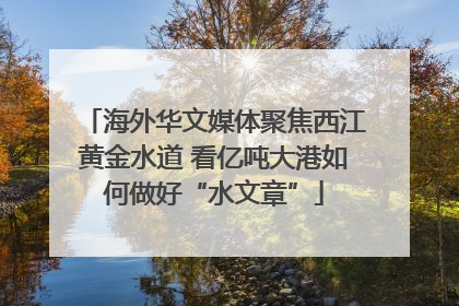 海外华文媒体聚焦西江黄金水道 看亿吨大港如何做好“水文章”