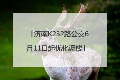 济南K232路公交6月11日起优化调线