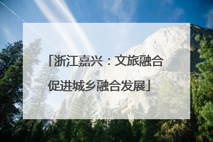 浙江嘉兴：文旅融合促进城乡融合发展