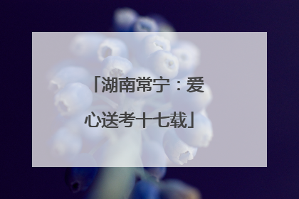 湖南常宁：爱心送考十七载