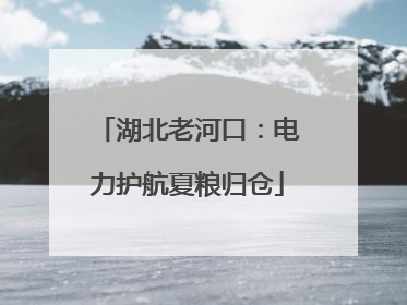 湖北老河口：电力护航夏粮归仓
