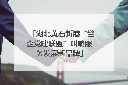 湖北黄石新港“警企党建联盟”叫响服务发展新品牌