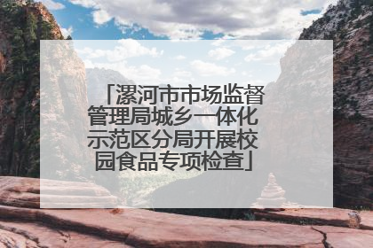 漯河市市场监督管理局城乡一体化示范区分局开展校园食品专项检查