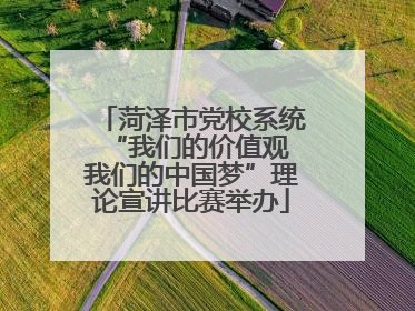 菏泽市党校系统“我们的价值观 我们的中国梦”理论宣讲比赛举办