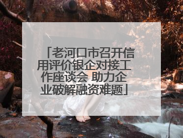老河口市召开信用评价银企对接工作座谈会 助力企业破解融资难题