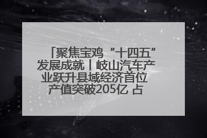 聚焦宝鸡“十四五”发展成就丨岐山汽车产业跃升县域经济首位 产值突破205亿 占规上工业75%