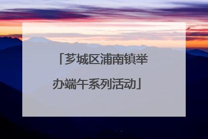 芗城区浦南镇举办端午系列活动