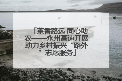 茶香路远 同心助农——永州高速开展助力乡村振兴“路外”志愿服务