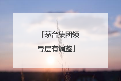 茅台集团领导层有调整