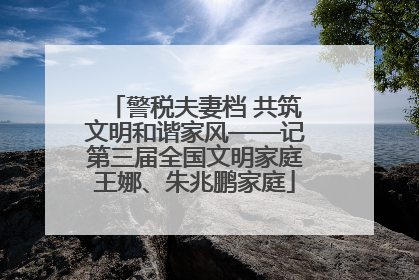 警税夫妻档 共筑文明和谐家风——记第三届全国文明家庭王娜、朱兆鹏家庭
