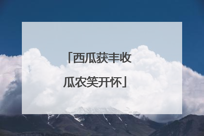 西瓜获丰收 瓜农笑开怀