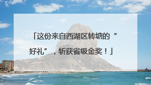 这份来自西湖区转塘的“好礼”，斩获省级金奖！