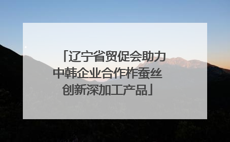 辽宁省贸促会助力中韩企业合作柞蚕丝创新深加工产品