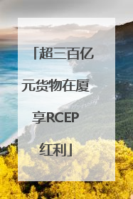 超三百亿元货物在厦享RCEP红利