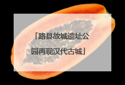 路县故城遗址公园再现汉代古城