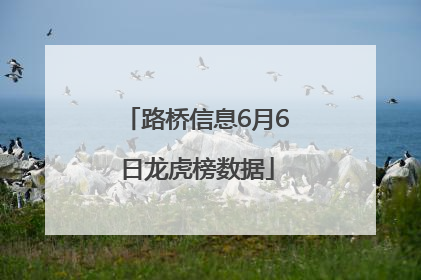 路桥信息6月6日龙虎榜数据