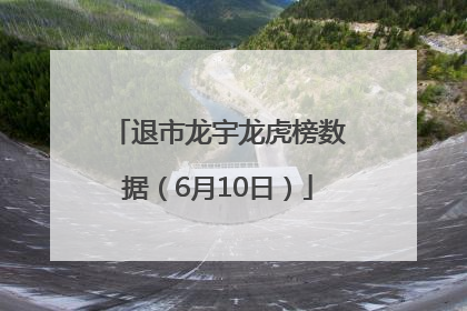 退市龙宇龙虎榜数据（6月10日）