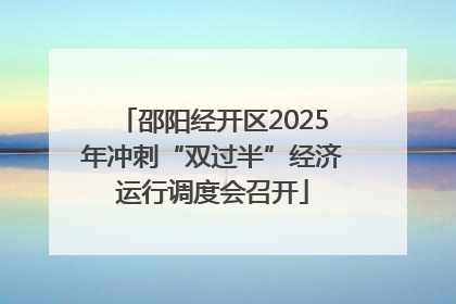 邵阳经开区2025年冲刺“双过半”经济运行调度会召开