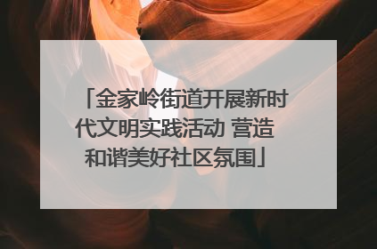 金家岭街道开展新时代文明实践活动 营造和谐美好社区氛围
