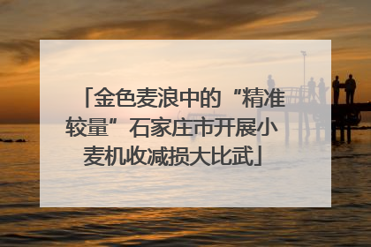 金色麦浪中的“精准较量”石家庄市开展小麦机收减损大比武