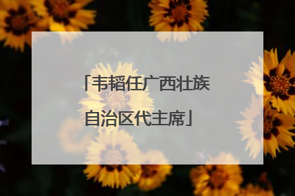 韦韬任广西壮族自治区代主席