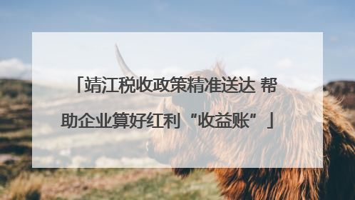 靖江税收政策精准送达 帮助企业算好红利“收益账”