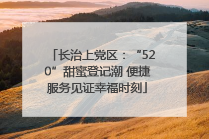 长治上党区：“520”甜蜜登记潮 便捷服务见证幸福时刻