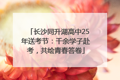 长沙同升湖高中25年送考节：千余学子赴考，共绘青春答卷