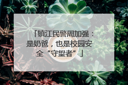 镇江民警周加强：是奶爸，也是校园安全“守望者”