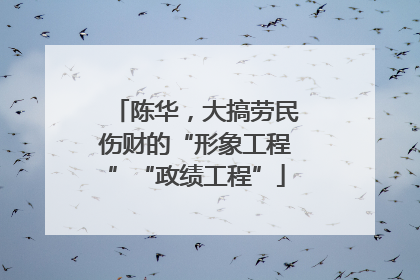 陈华，大搞劳民伤财的“形象工程”“政绩工程”