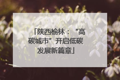 陕西榆林：“高碳城市”开启低碳发展新篇章