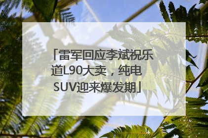 雷军回应李斌祝乐道L90大卖，纯电SUV迎来爆发期
