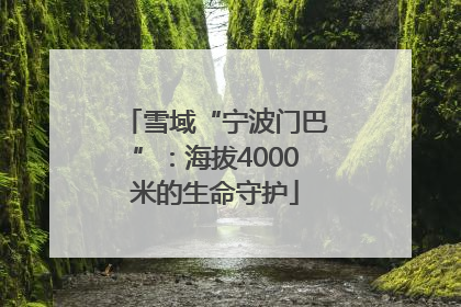 雪域“宁波门巴”：海拔4000米的生命守护