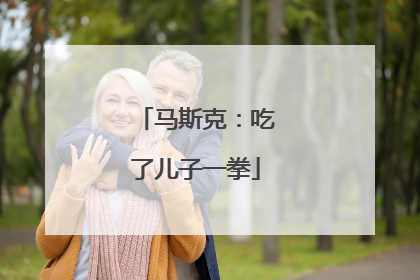 马斯克：吃了儿子一拳