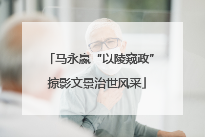 马永嬴“以陵窥政” 掠影文景治世风采